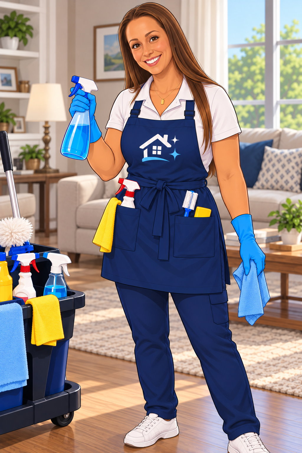 Courtney, owner of Coastal Crystal Clean LLC — woman-owned professional cleaning service in Palm Coast, Flagler Beach, and Daytona Beach, Florida